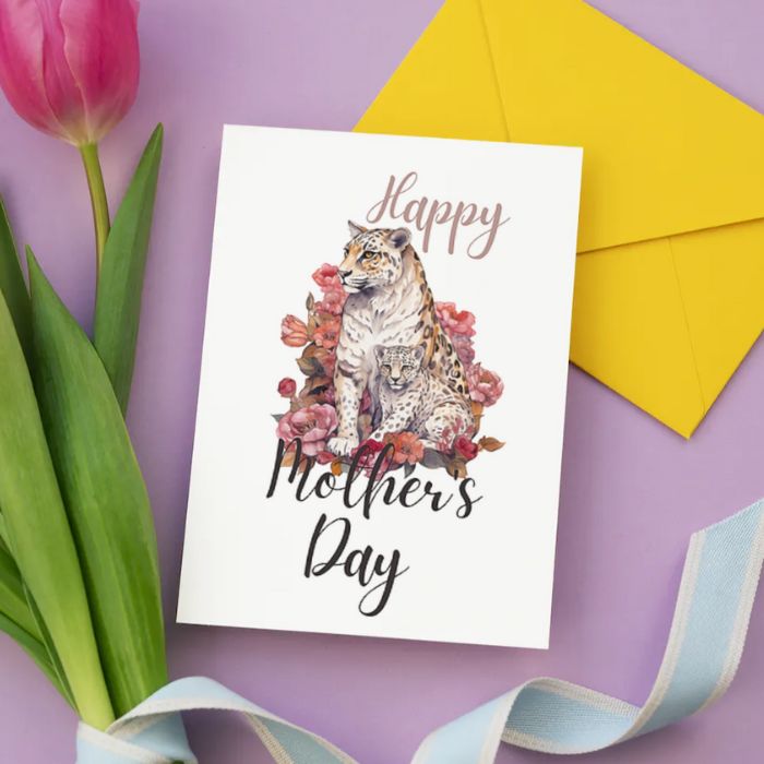 Printable Mother's Day Card Gepard