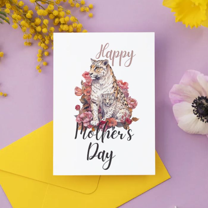 Printable Mother's Day Card Gepard