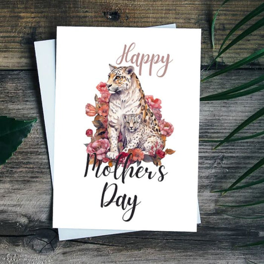 Printable Mother's Day Card Leopard