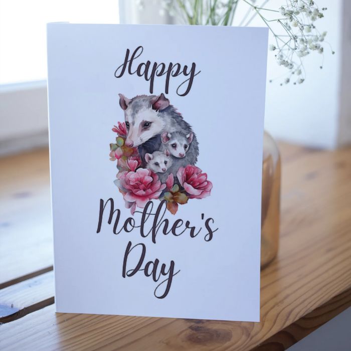 Printable Mother's Day Card Opossum