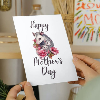 Printable Mother's Day Card Opossum