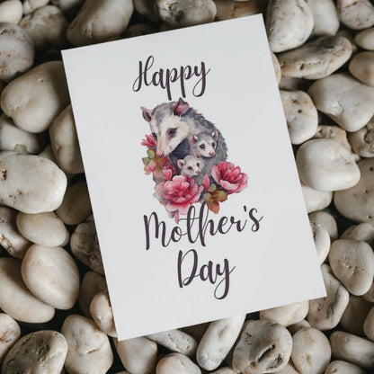 Printable Mother's Day Card Opossum