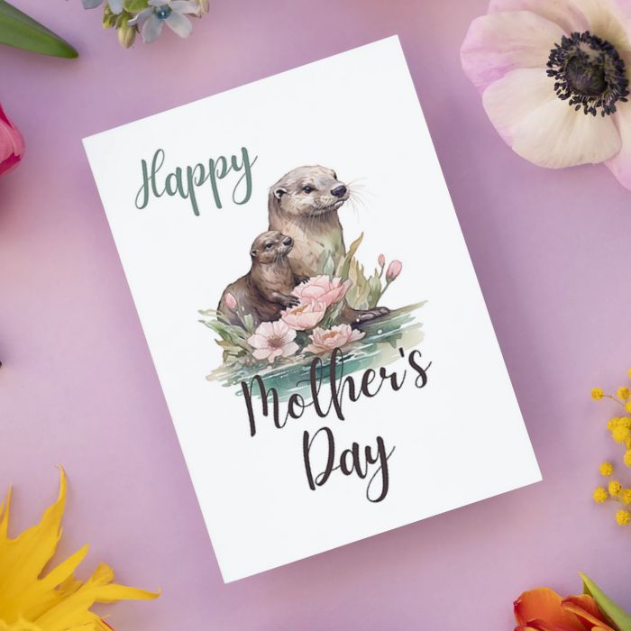 Printable Mother's Day Card Otter