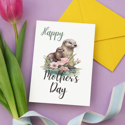 Printable Mother's Day Card Otter