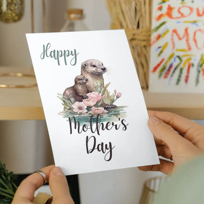 Printable Mother's Day Card Otter