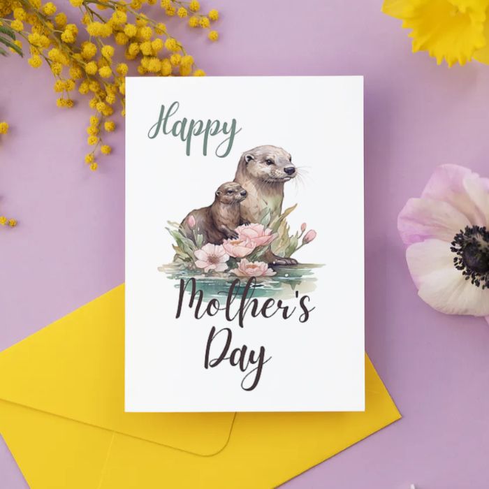 Printable Mother's Day Card Otter