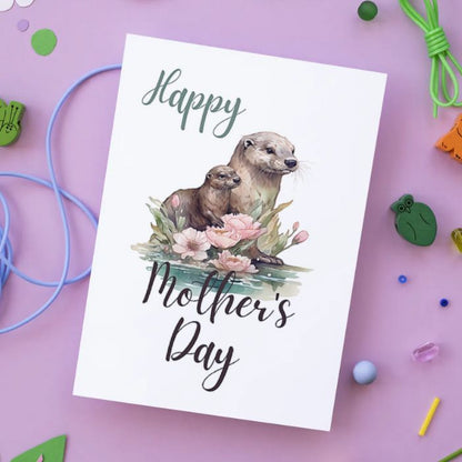 Printable Mother's Day Card Otter