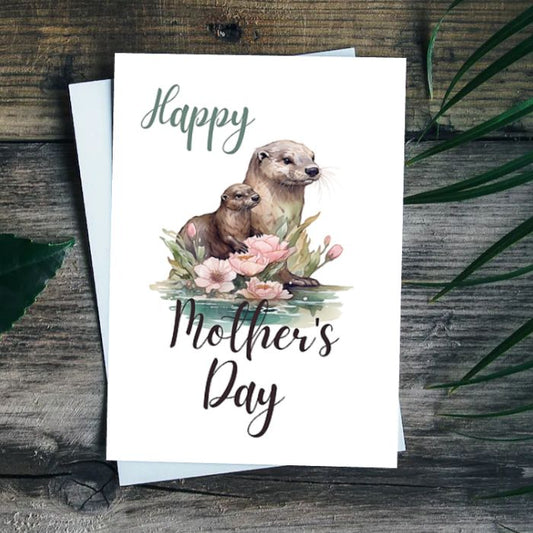Printable Mother's Day Card Otter