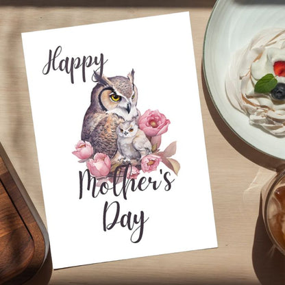 Printable Mother's Day Card Owl