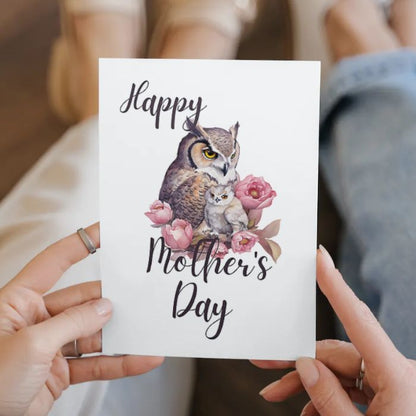 Printable Mother's Day Card Owl