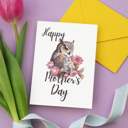 Printable Mother's Day Card Owl