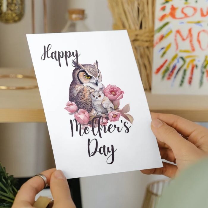 Printable Mother's Day Card Owl