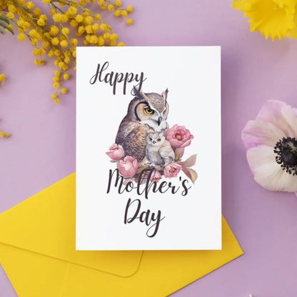 Printable Mother's Day Card Owl