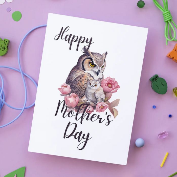 Printable Mother's Day Card Owl