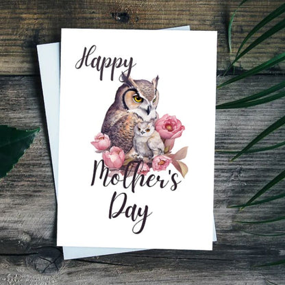 Printable Mother's Day Card Owl