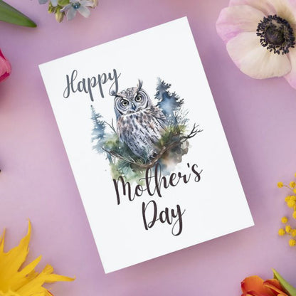 Printable Mother's Day Card Owl #2