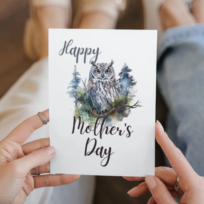 Printable Mother's Day Card Owl #2