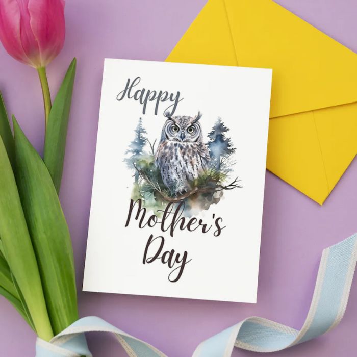 Printable Mother's Day Card Owl #2