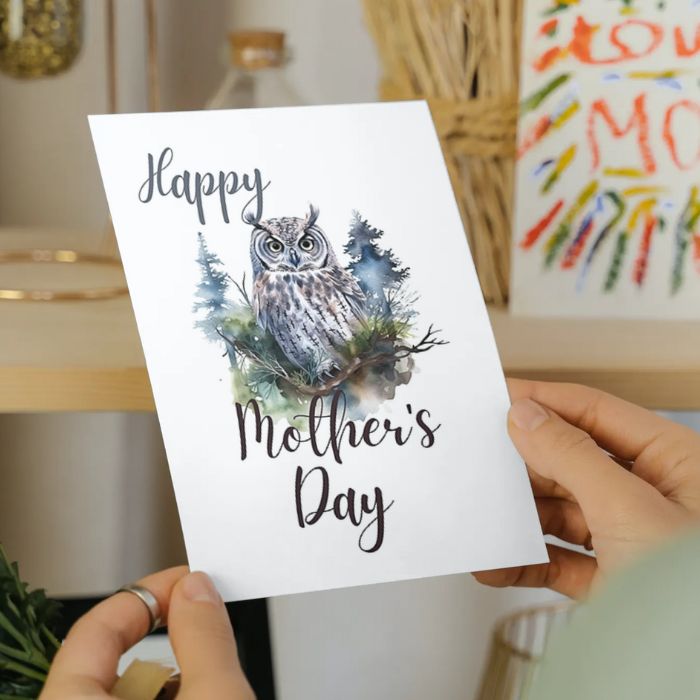 Printable Mother's Day Card Owl #2