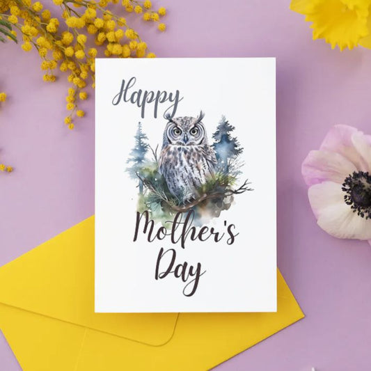 Printable Mother's Day Card Owl #2