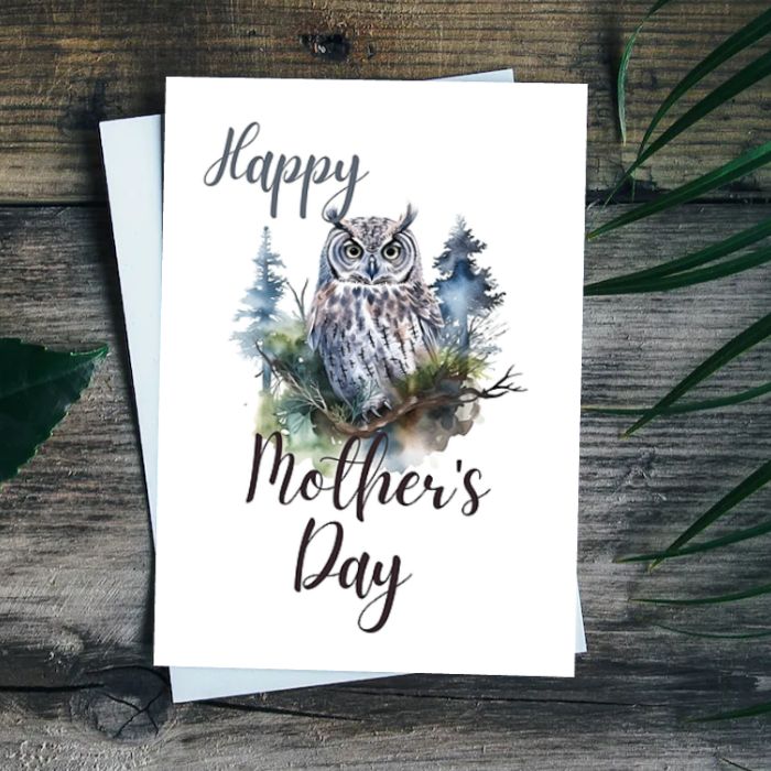 Printable Mother's Day Card Owl #2