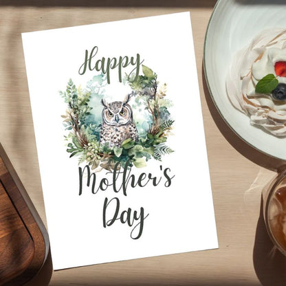 Printable Mother's Day Card Owl #3