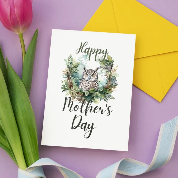 Printable Mother's Day Card Owl #3