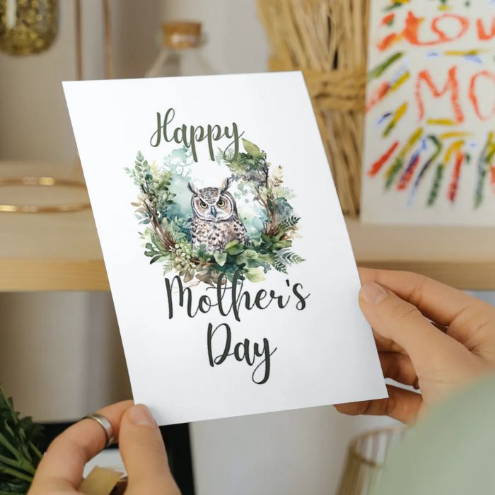 Printable Mother's Day Card Owl #3