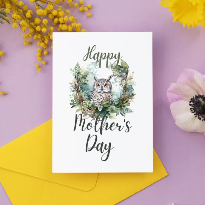 Printable Mother's Day Card Owl #3