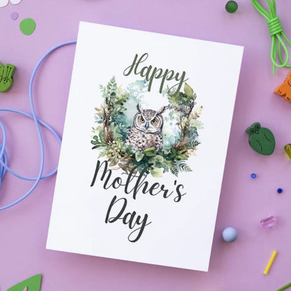 Printable Mother's Day Card Owl #3