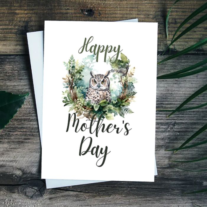 Printable Mother's Day Card Owl #3