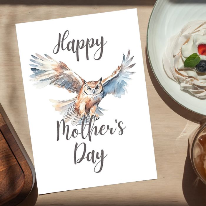 Printable Mother's Day Card Owl #4