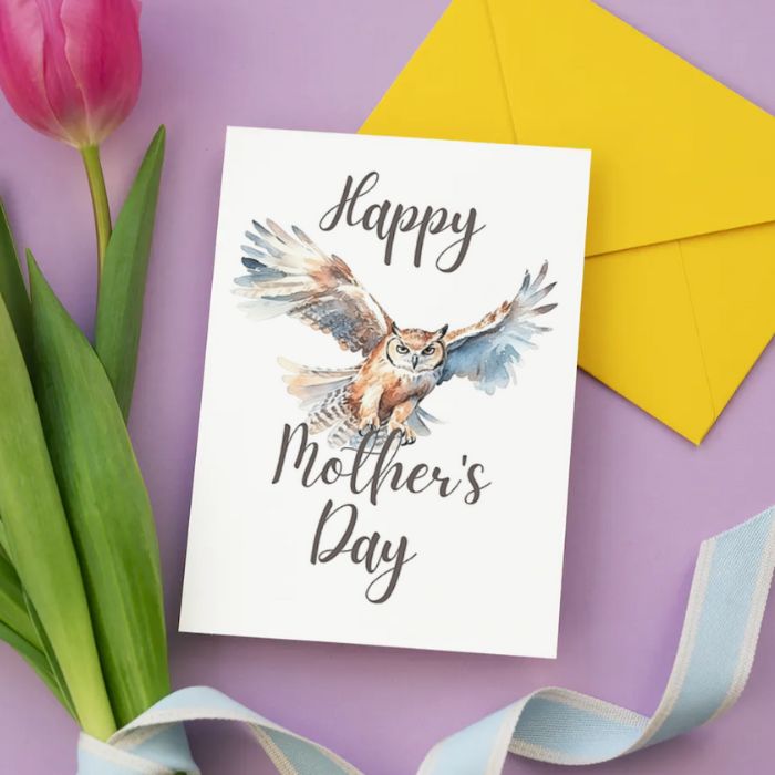 Printable Mother's Day Card Owl #4