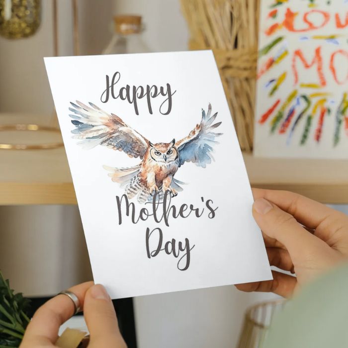 Printable Mother's Day Card Owl #4