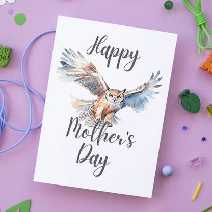 Printable Mother's Day Card Owl #4