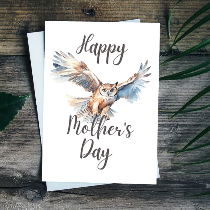 Printable Mother's Day Card Owl #4