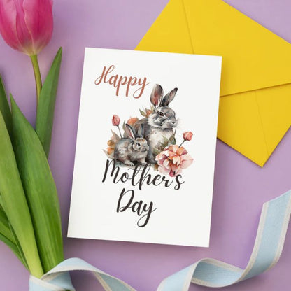 Printable Mother's Day Card Rabbit