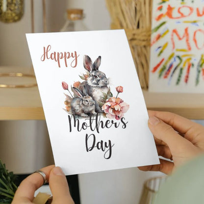 Printable Mother's Day Card Rabbit