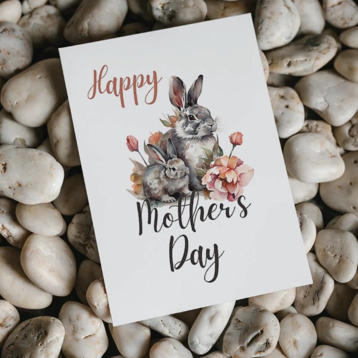 Printable Mother's Day Card Rabbit