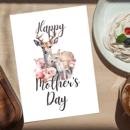 Printable Mother's Day Card Reindeer