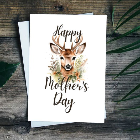 Printable Mother's Day Card Reindeer #2