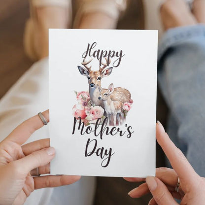 Printable Mother's Day Card Reindeer