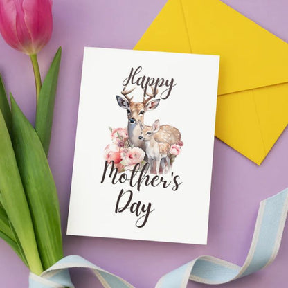 Printable Mother's Day Card Reindeer