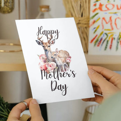 Printable Mother's Day Card Reindeer