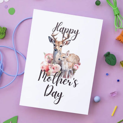 Printable Mother's Day Card Reindeer