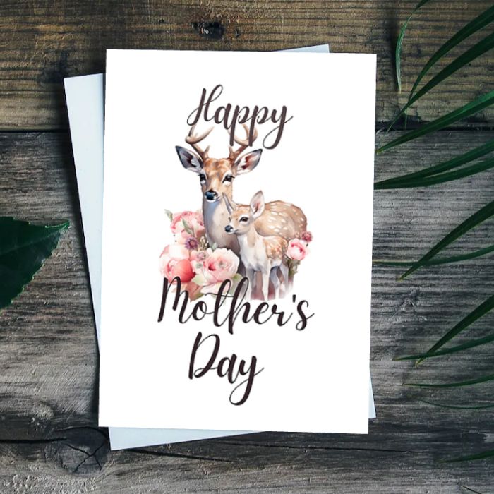 Printable Mother's Day Card Reindeer