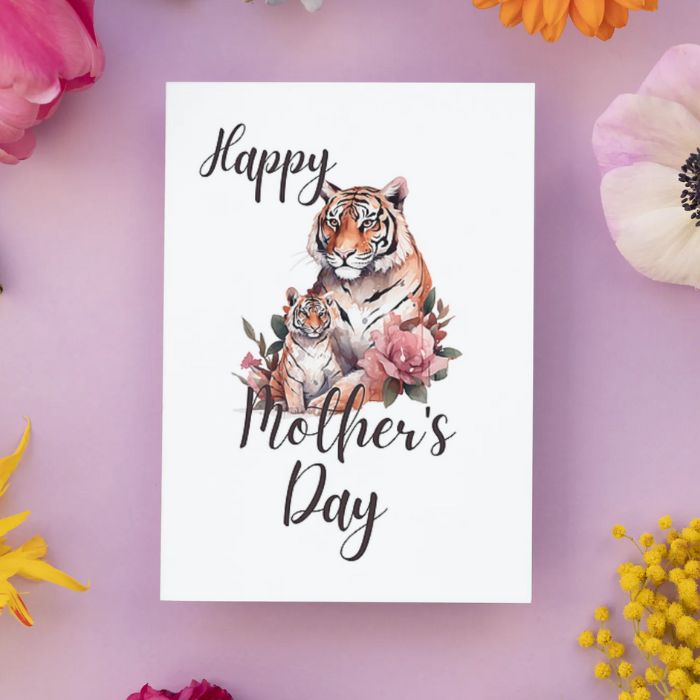 Printable Mother's Day Card Tiger