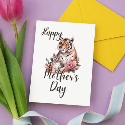 Printable Mother's Day Card Tiger