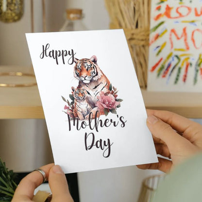 Printable Mother's Day Card Tiger