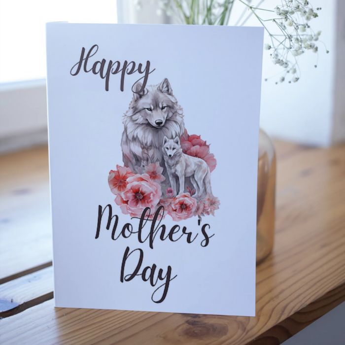 Printable Mother's Day Card Wolf #2